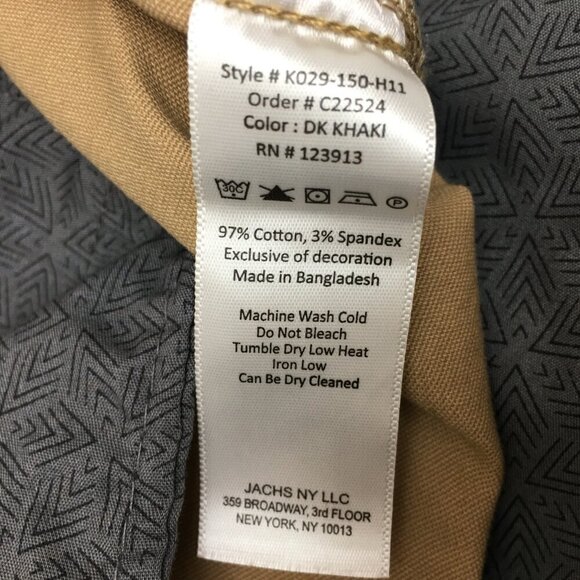 NEW Jachs New York Men's Bleecker Shorts Tan Palm Trees Print size 34 - Picture 7 of 8